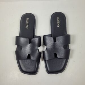 HOFENY Black Slide Sandals